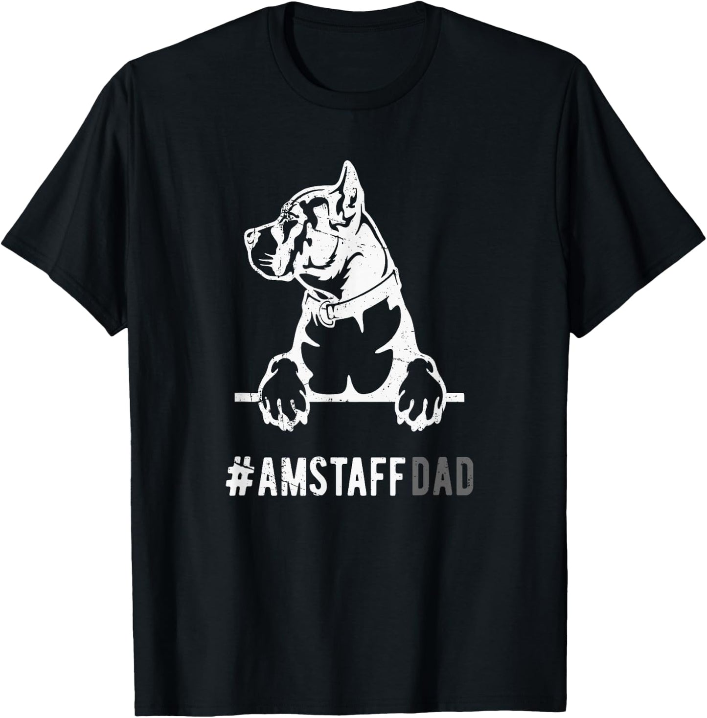 Amstaff Dad Herren Staffordshire Terrier Hund Papa Geschenk T-Shirt - T-Shirt | Black