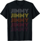 Jimmy Name Personalized Retro Vintage Birthday Gift T-Shirt - T-Shirt | Black