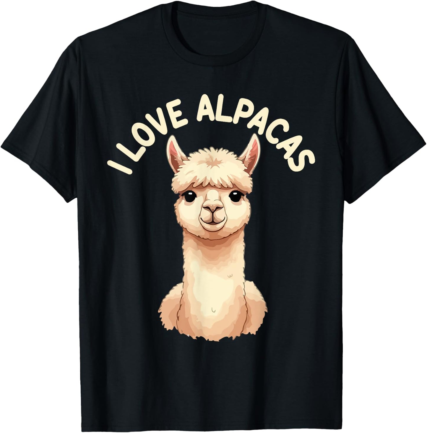 I Love Alpacas - Funny Alpaca T-Shirt - T-Shirt | Black
