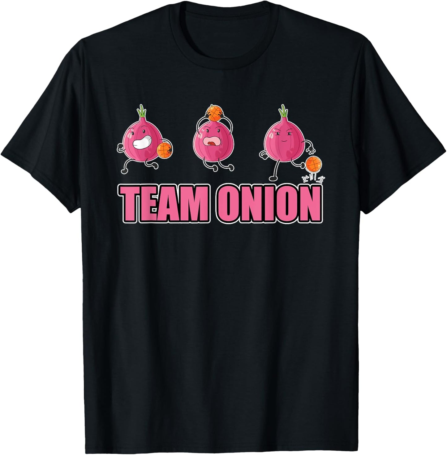 Funny Team Onion Sports Costume Love Vegan Food T-Shirt - T-Shirt | Black