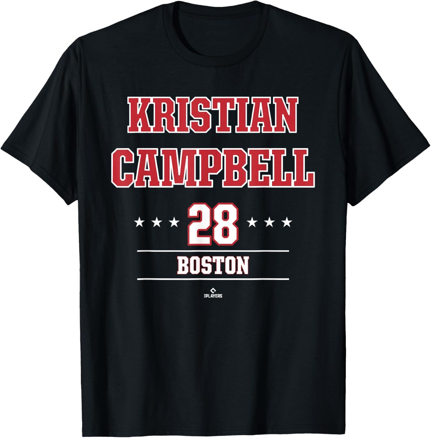 Baseball Star Kristian Campbell Boston MLBPA T-Shirt - T-Shirt | Black
