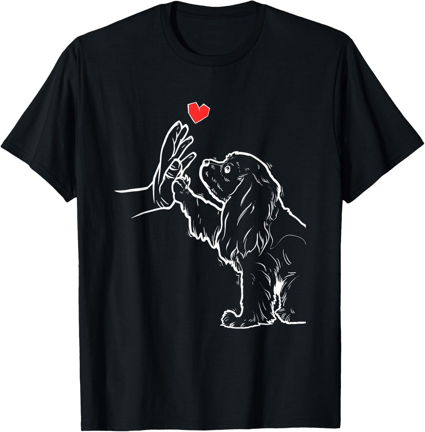 Cavalier King Charles Spaniel Love Cute Spaniel , black T-Shirt - T-Shirt | Black
