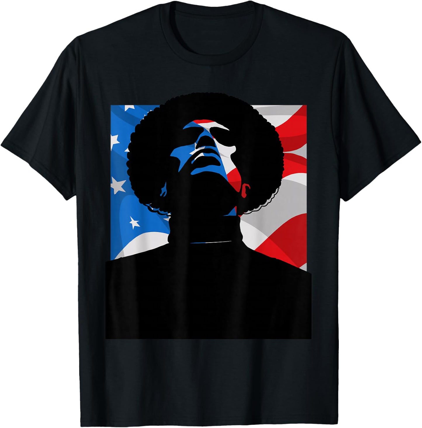 Black Power Panther Party Afro1966 American Flag T-Shirt - T-Shirt | Black