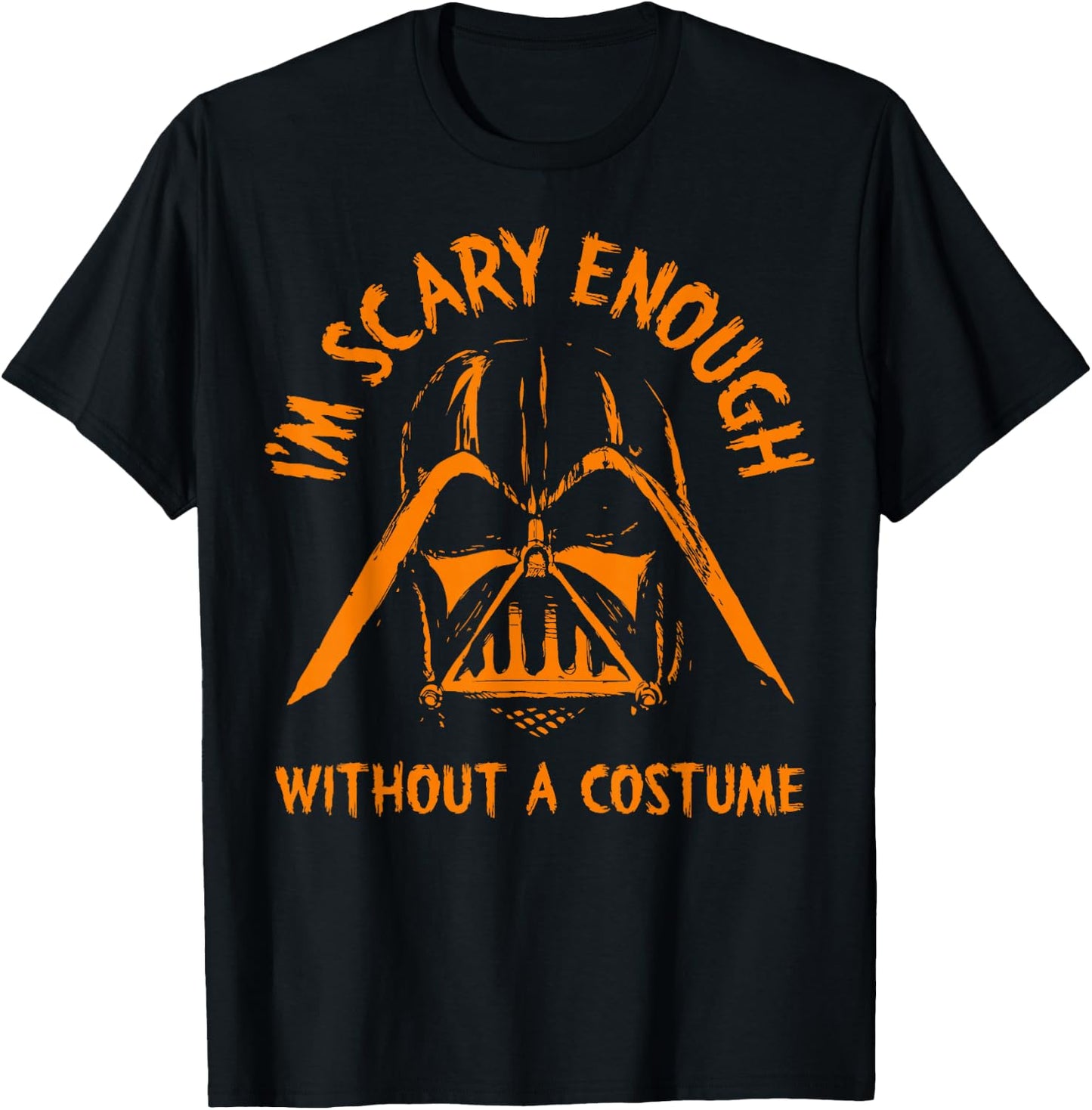 Star Wars Darth Vader Scary Enough With No Costume Halloween T-Shirt - T-Shirt | Black