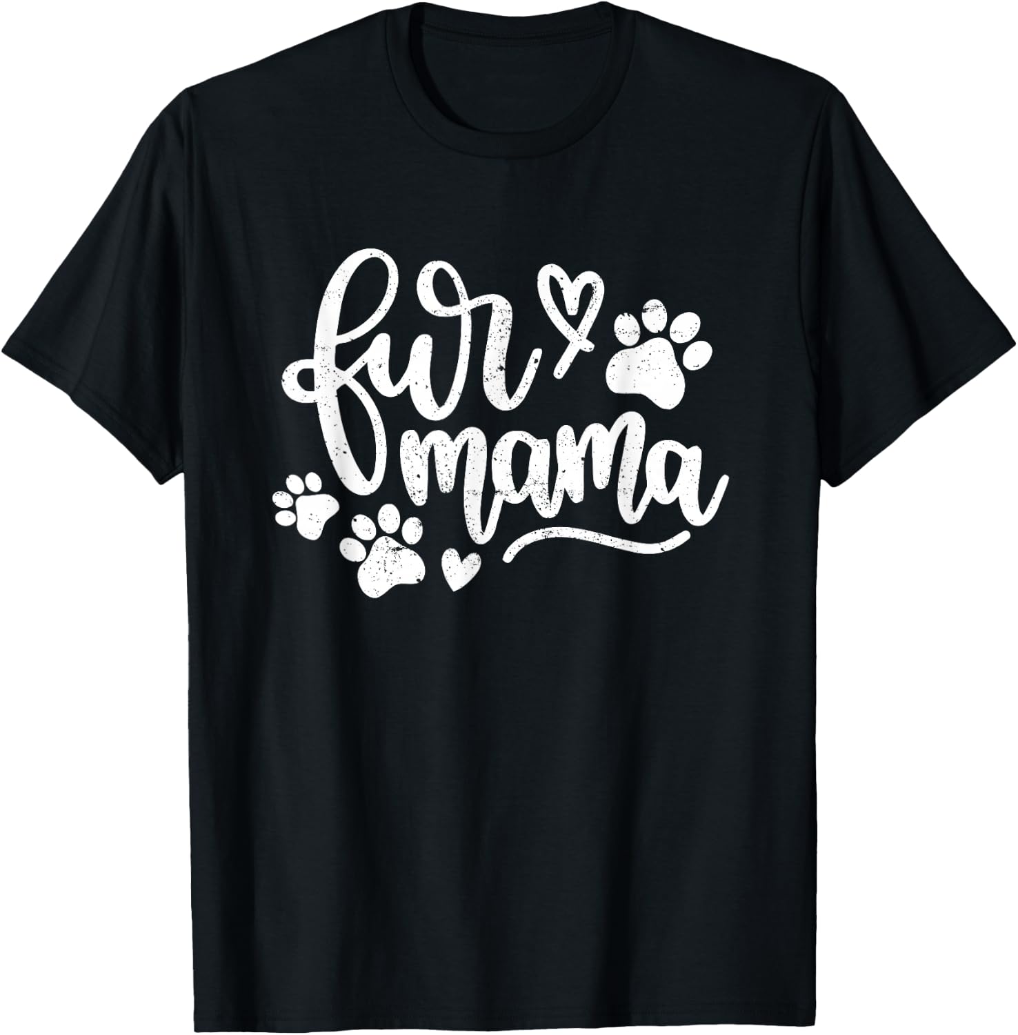 Cute Fur Mama Women Mothers Day | Pets T-Shirt - T-Shirt | Black
