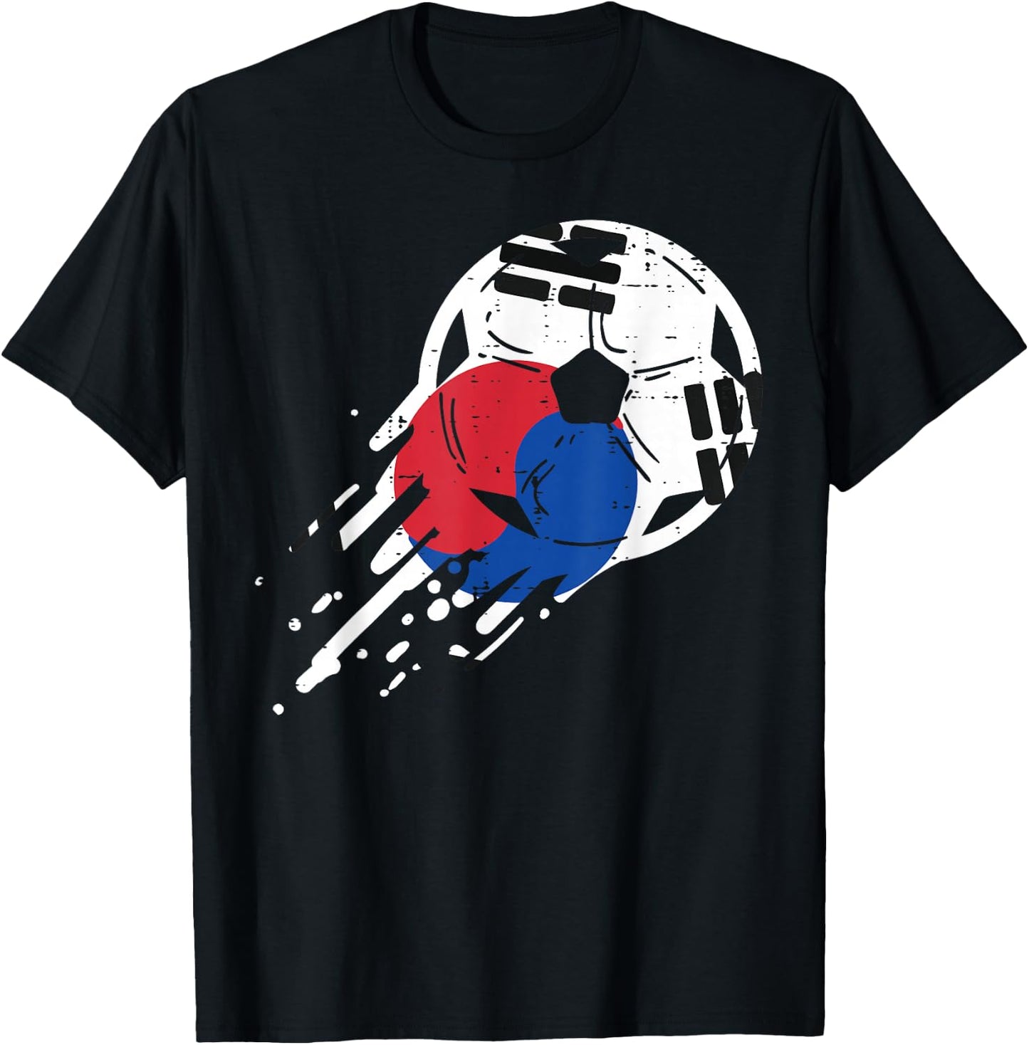 South Korea Flag Soccer Ball Football Fan Men Women Kids T-Shirt - T-Shirt | Black
