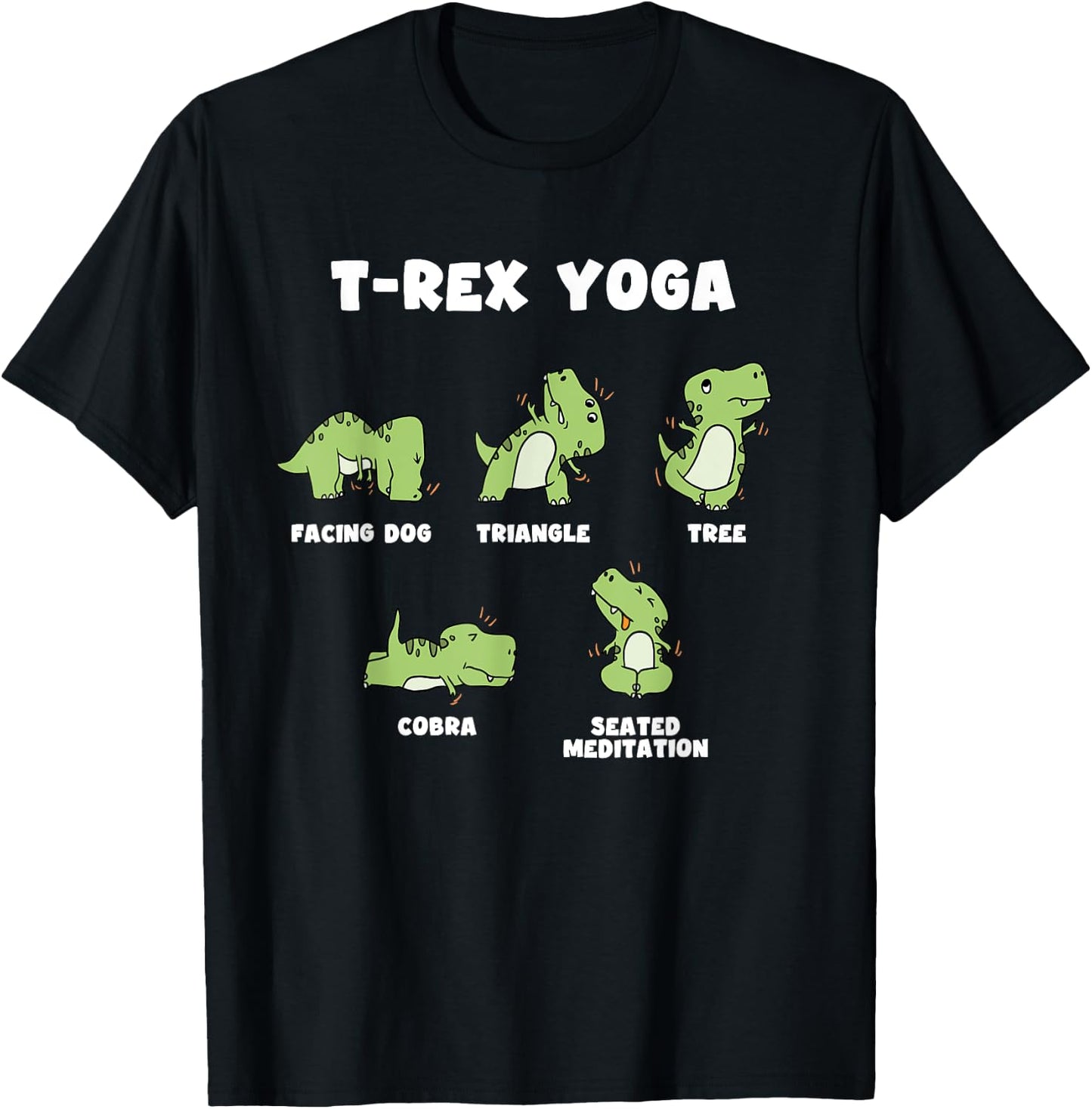 T-Rex Yoga T-Shirt - T-Shirt | Black