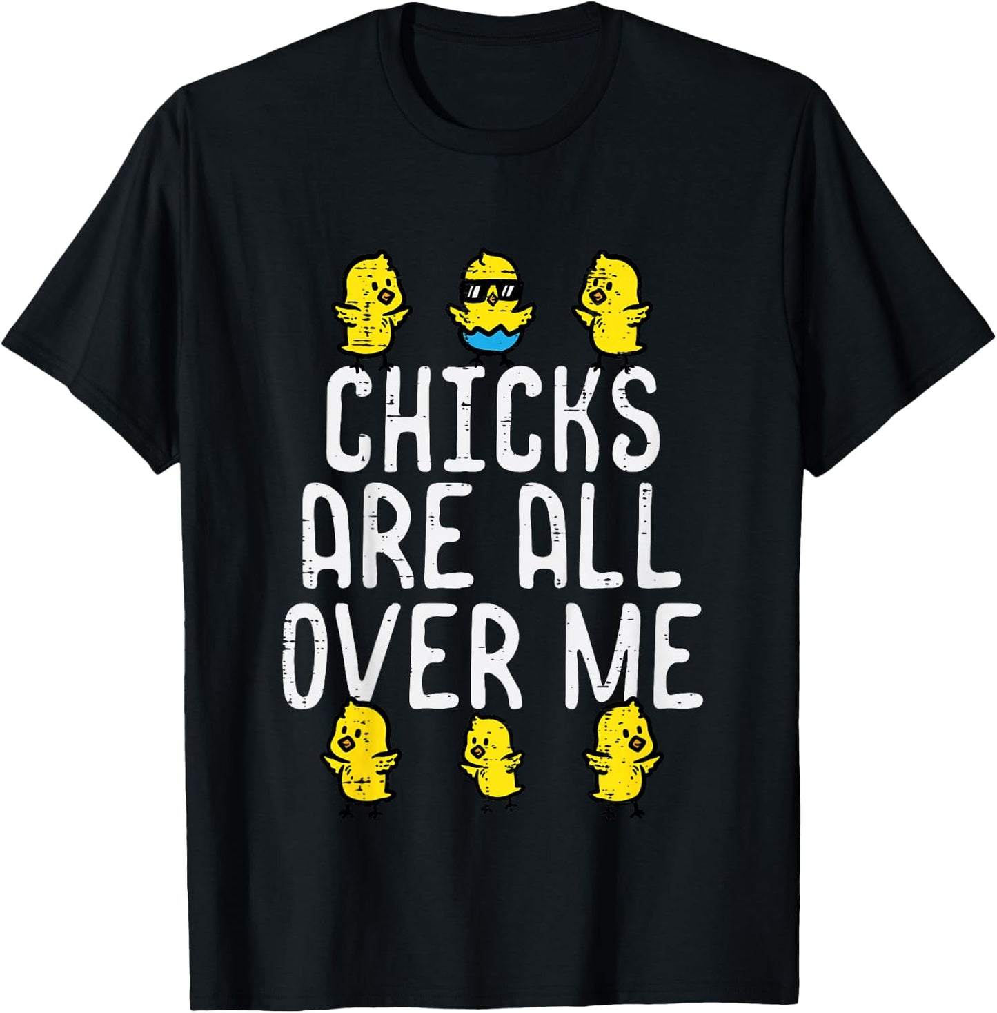 Kids Easter Chicks Are All Over Me Funny Boys Kids Toddler Youth T-Shirt - T-Shirt | Black
