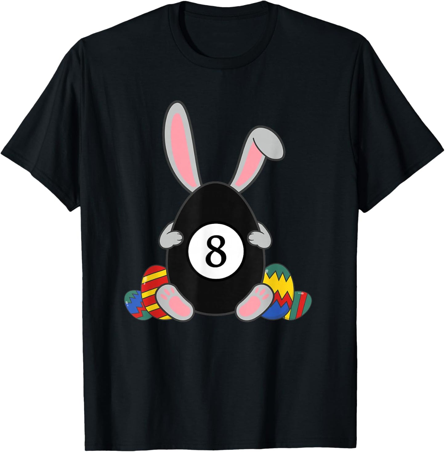 Kids Happy Easter Billiard Bunnyears Funny Egg Boys T-Shirt - T-Shirt | Black