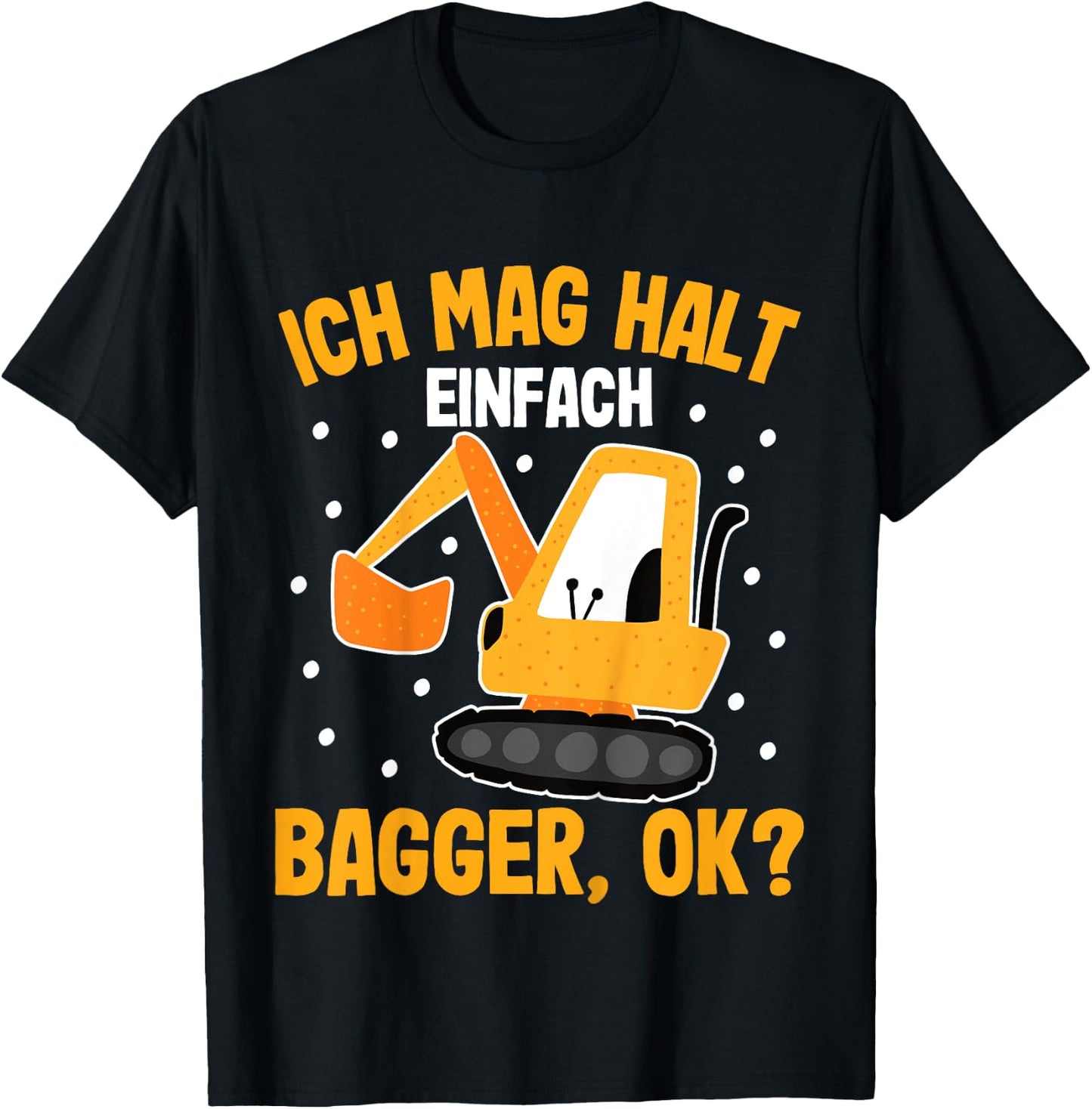 Bagger Shirt | Jungen Baustellen Shirt Jungs | Jungen Bagger T-Shirt - T-Shirt | Black