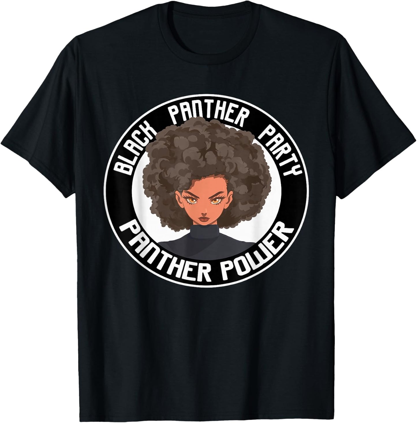 Black Power Panther Party Afro Hair 1966 Logo Vintage T-Shirt - T-Shirt | Black