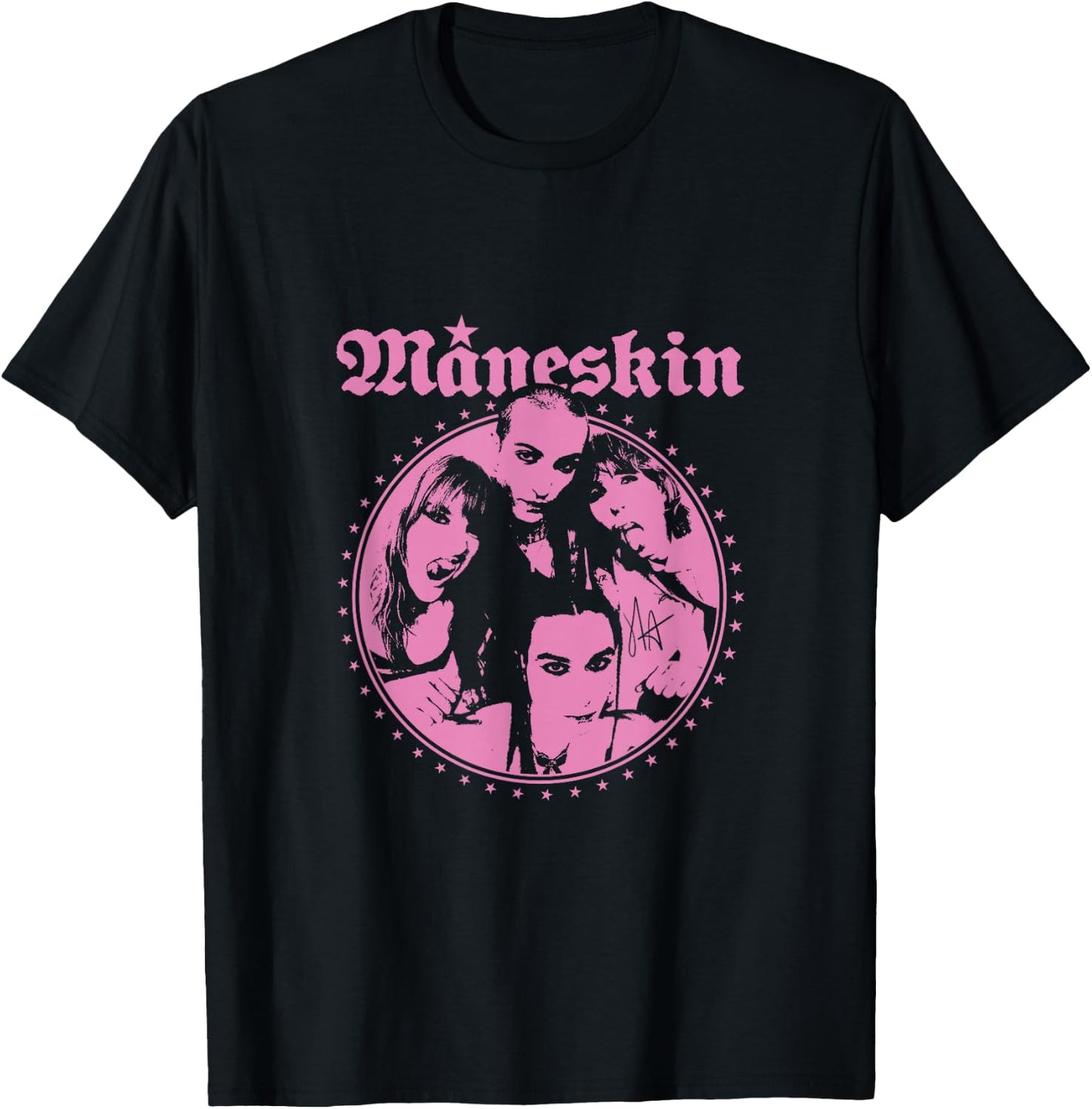 Pink Fisheye Moonskin T-Shirt - T-Shirt | Black