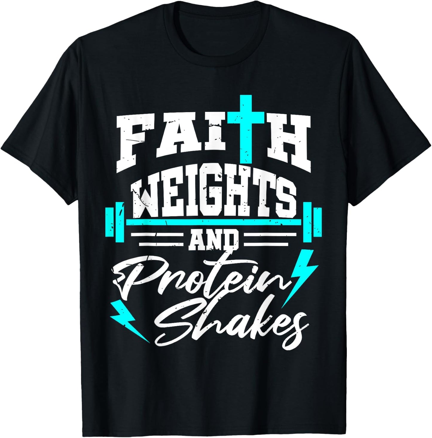 Christian Workout Fitness Weightlifting Body Building Gift T-Shirt - T-Shirt | Black