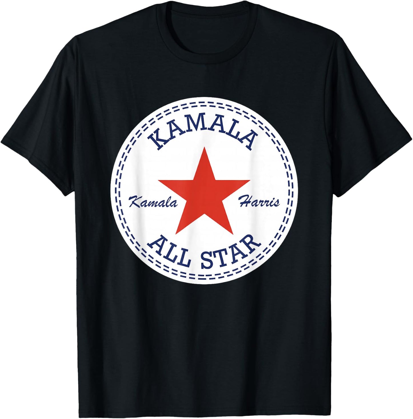 Kamala Harris Converse Logo Election Shoes , black T-Shirt - T-Shirt | Black