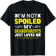 Cute Spoiled Grandson Grandma Grandpa T-Shirt - T-Shirt | Black