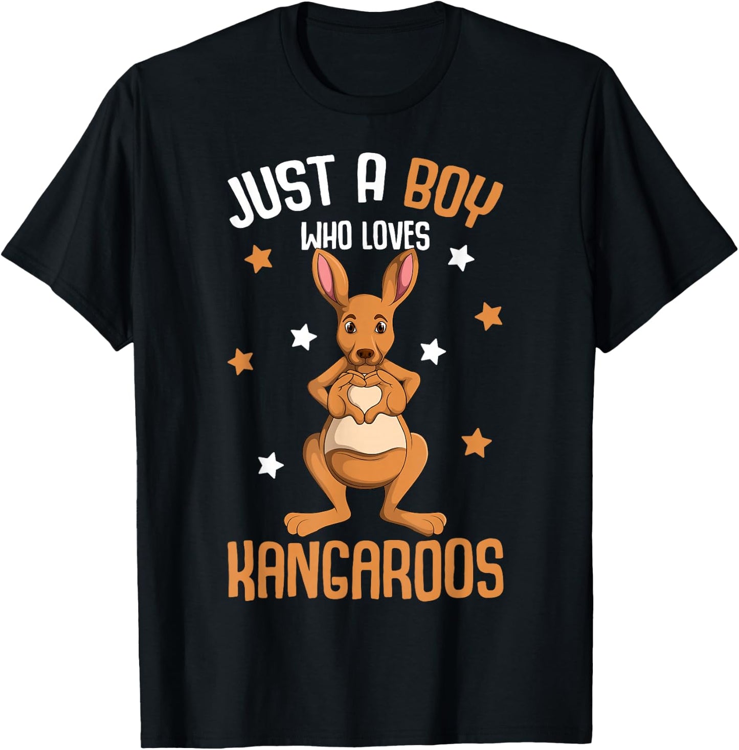 Just a Boy who loves Kangaroos Kids Boys Kangaroo T-Shirt - T-Shirt | Black