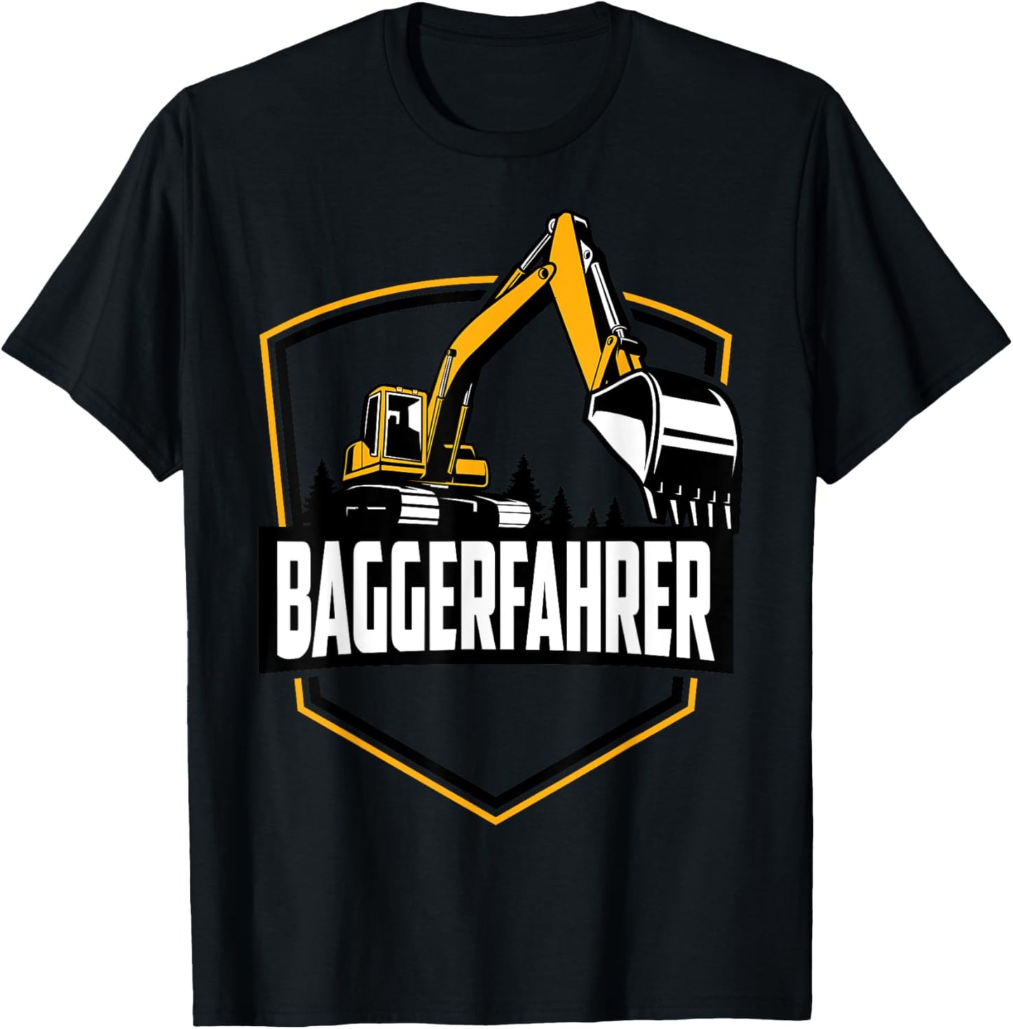 Baggerfahrer Kinder Männer Beruf Spielzeug Bauarbeiter T-Shirt - T-Shirt | Black