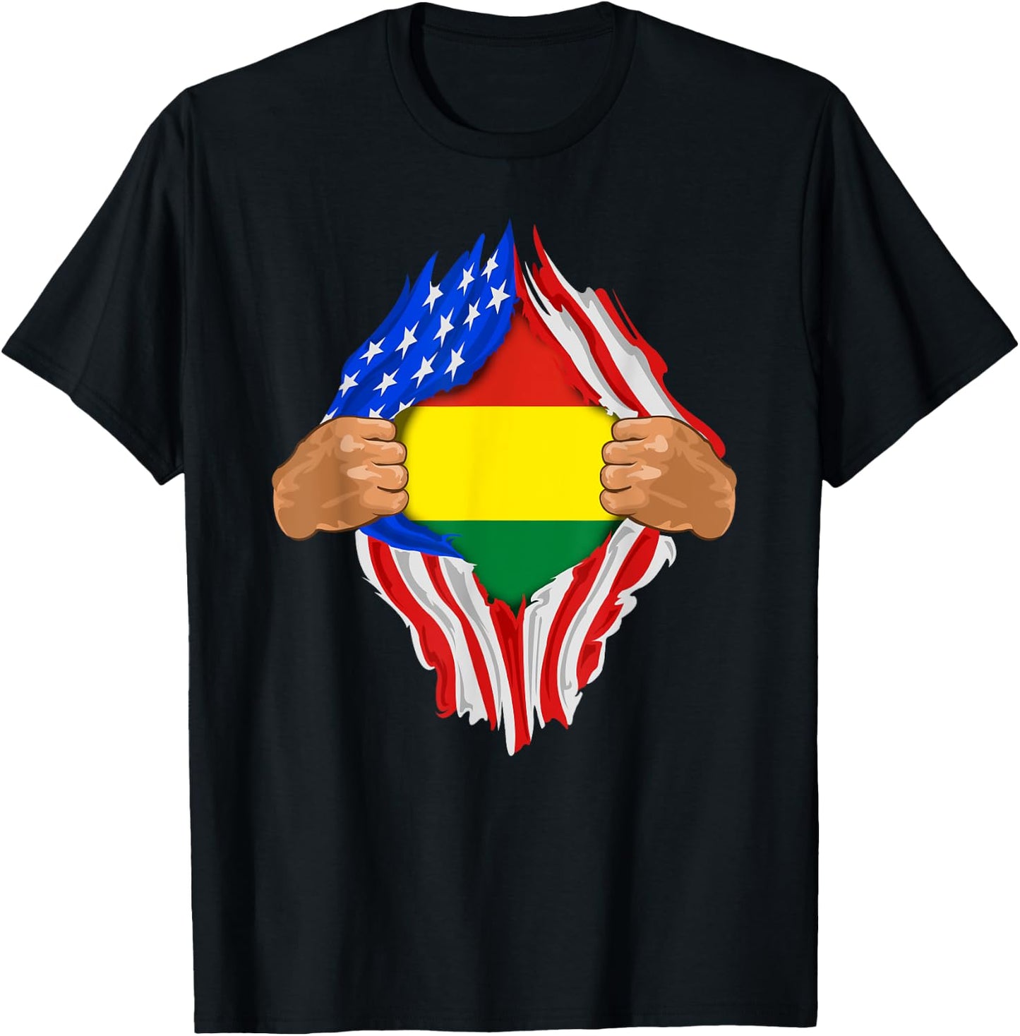 Bolivian Blood Inside Me | Bolivia Flag Gift T-Shirt - T-Shirt | Black