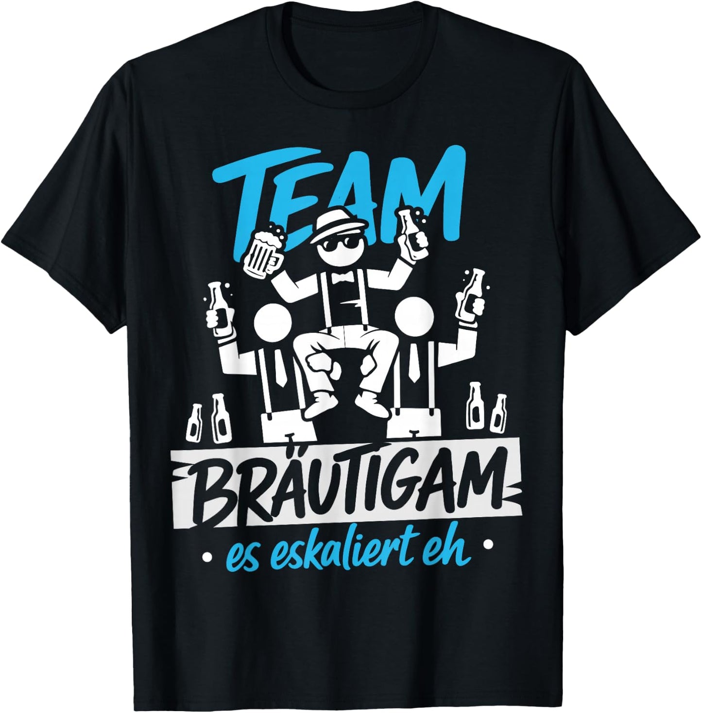 JGA Männer Junggesellenabschied Team Bräutigam JGA T-Shirt - T-Shirt | Black