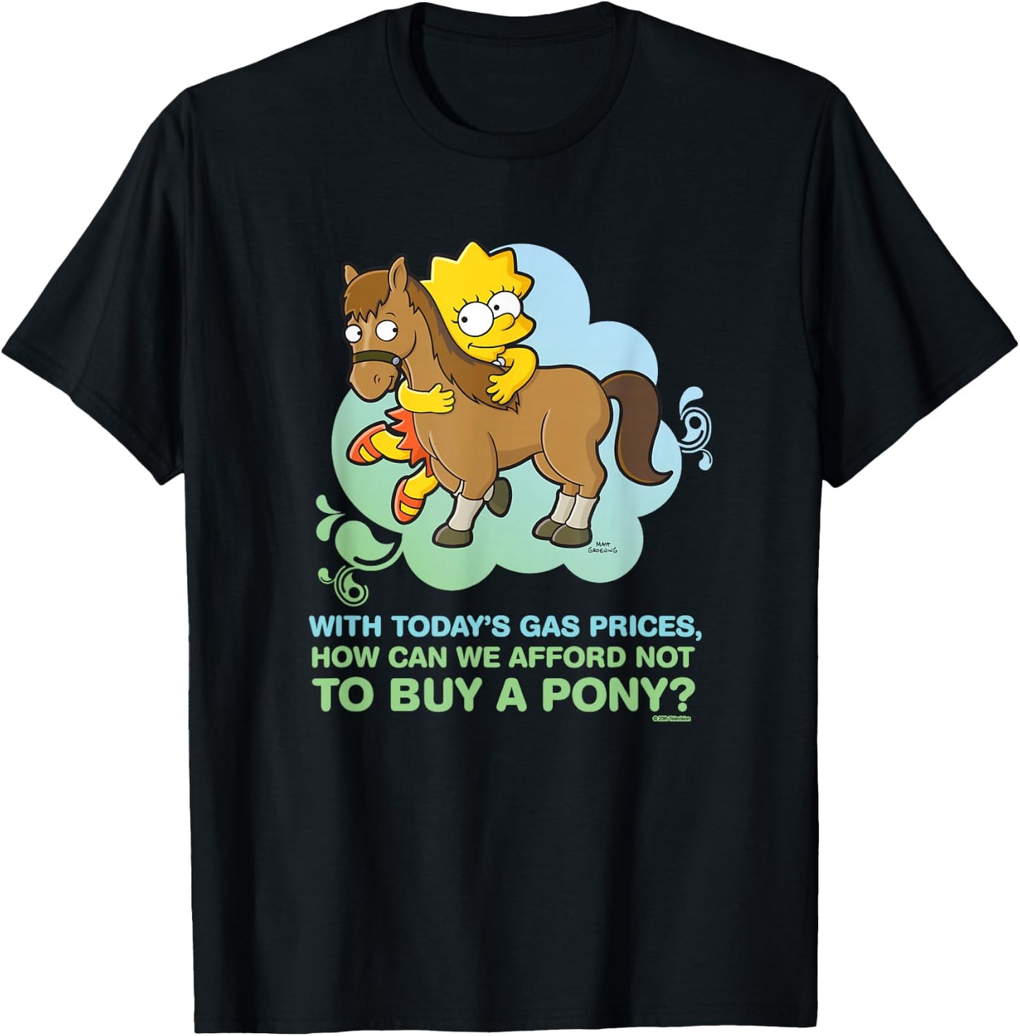 The Simpsons Lisa Simpson Buy a Pony Retro T-Shirt - T-Shirt | Black
