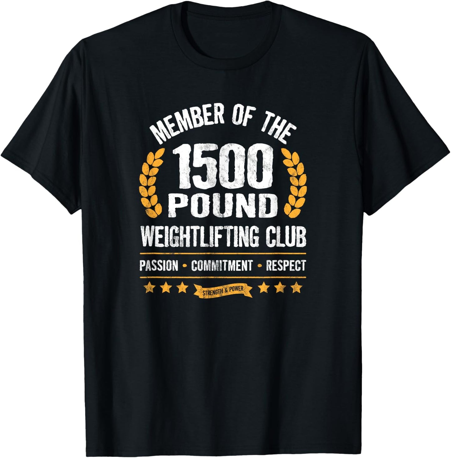 1500 Pound Club Shirt Strong Men and Women Gym T-Shirt - T-Shirt | Black