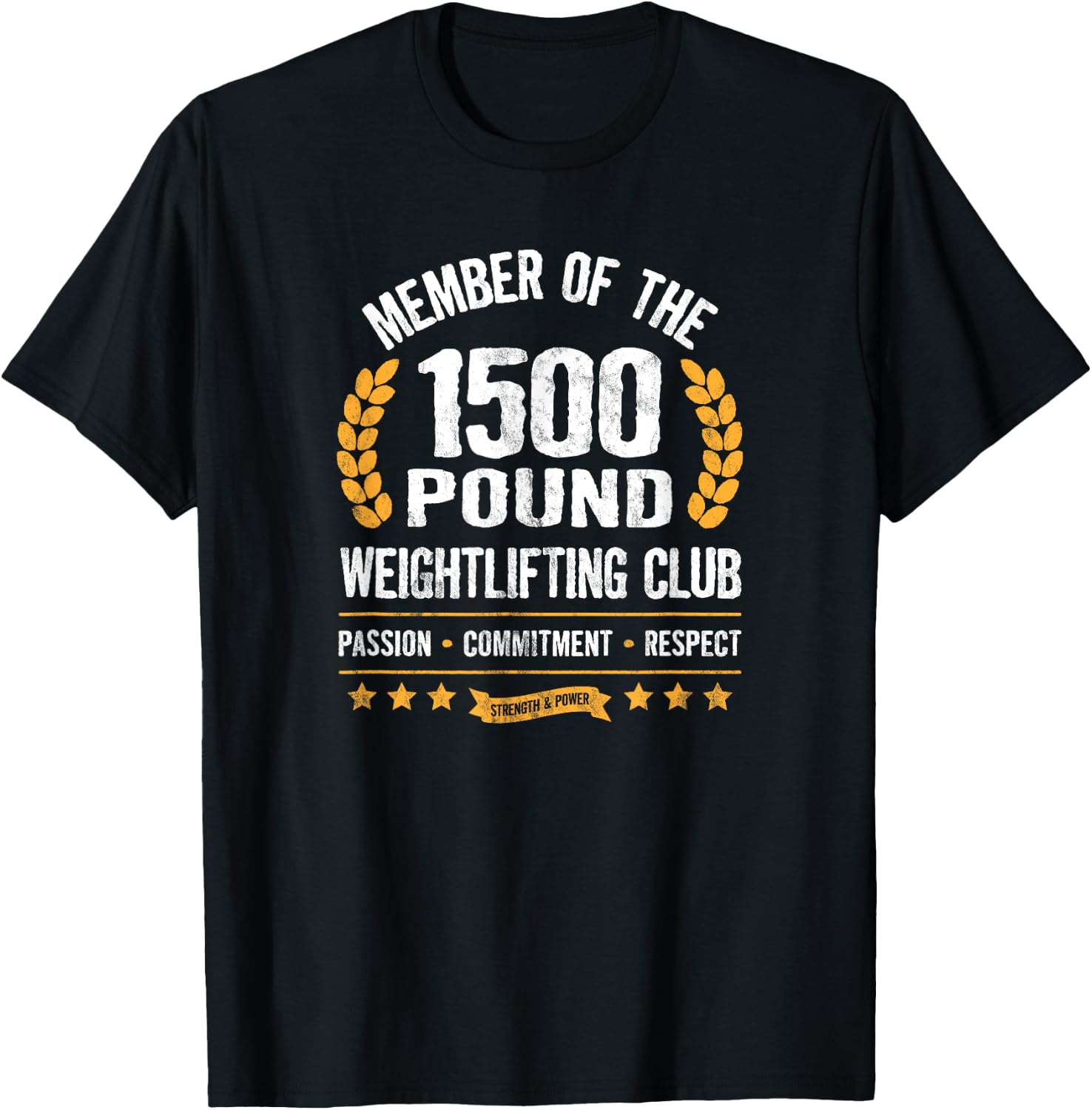 1500 Pound Club Shirt Strong Men and Women Gym T-Shirt - T-Shirt | Black