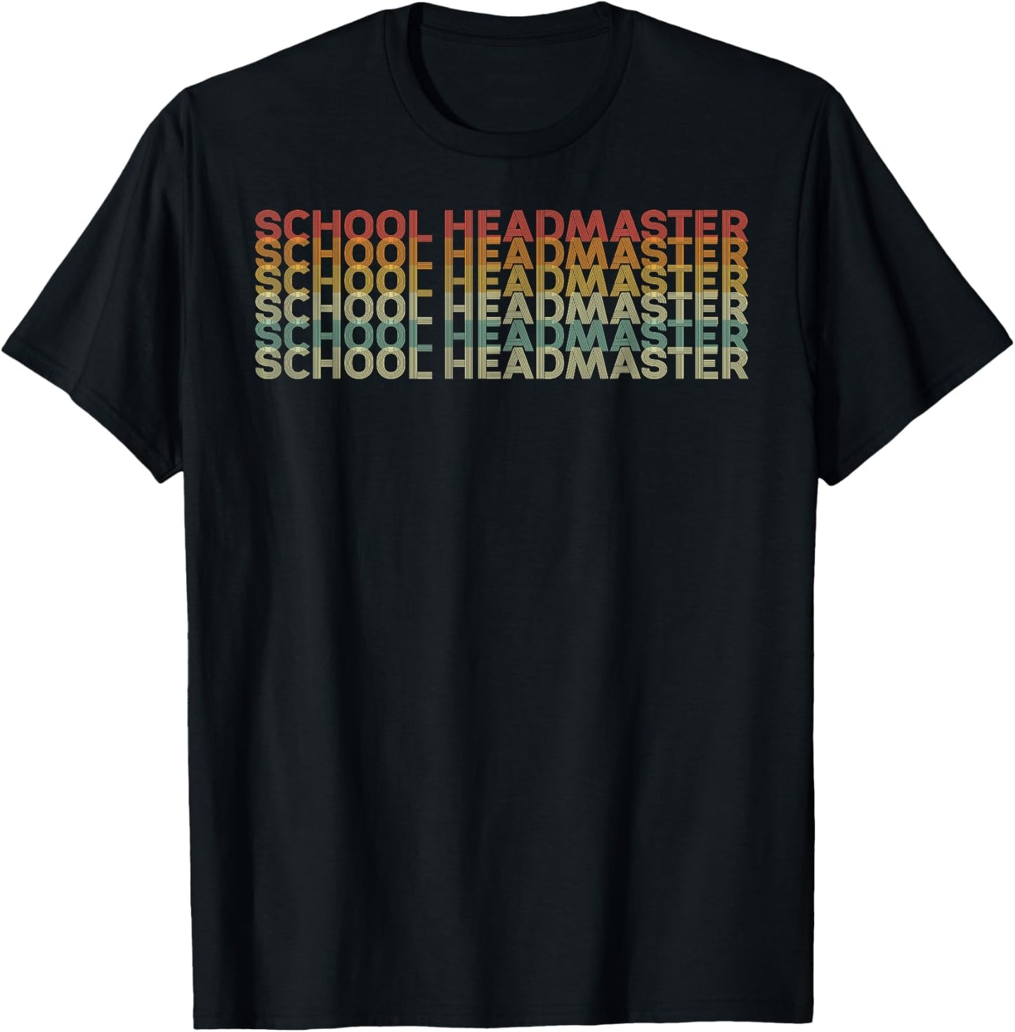 Retro 70s School Headmaster Job Title T-Shirt - T-Shirt | Black