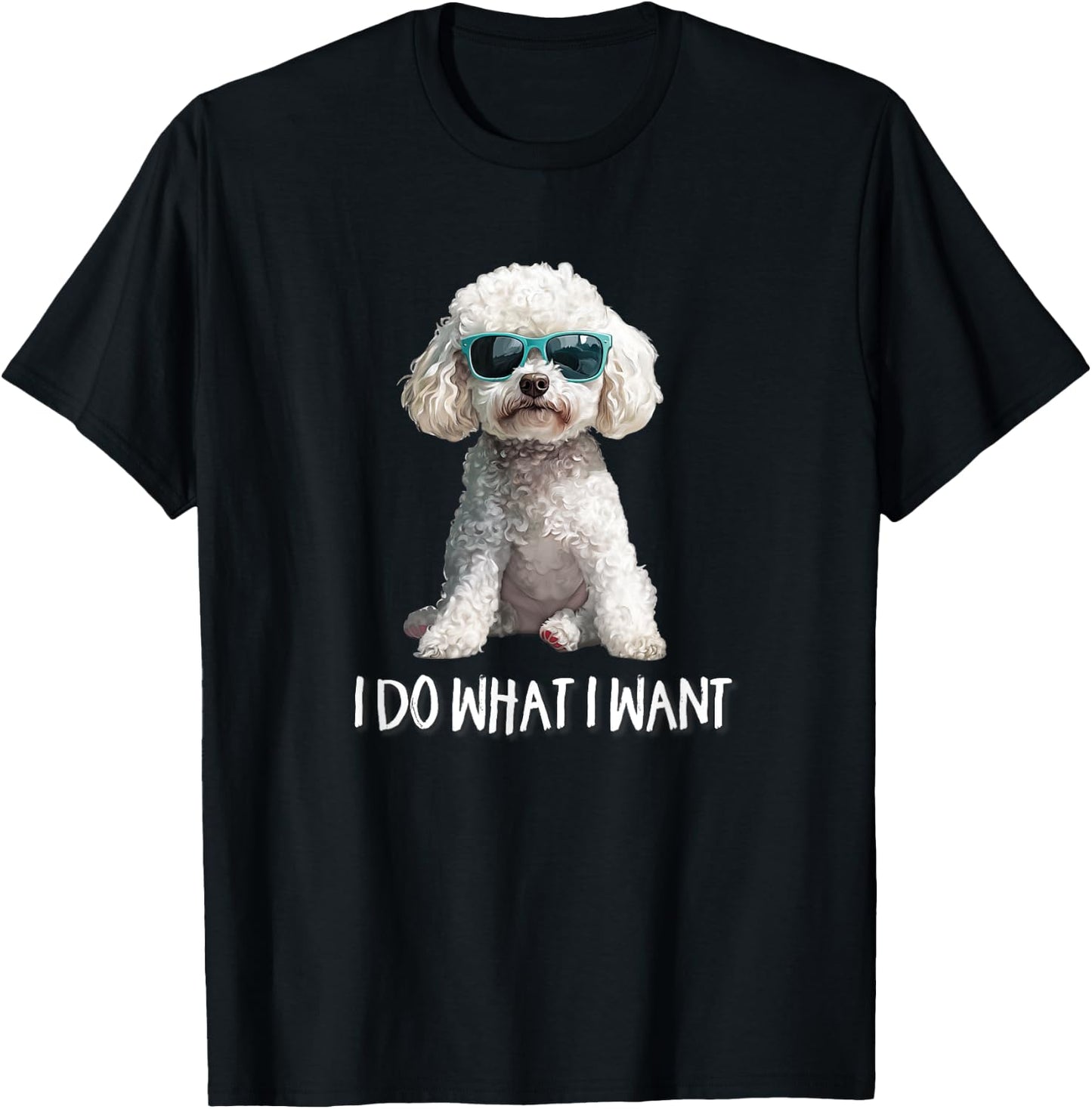 Funny Kids I Do What I Want Poodle Lover T-Shirt - T-Shirt | Black