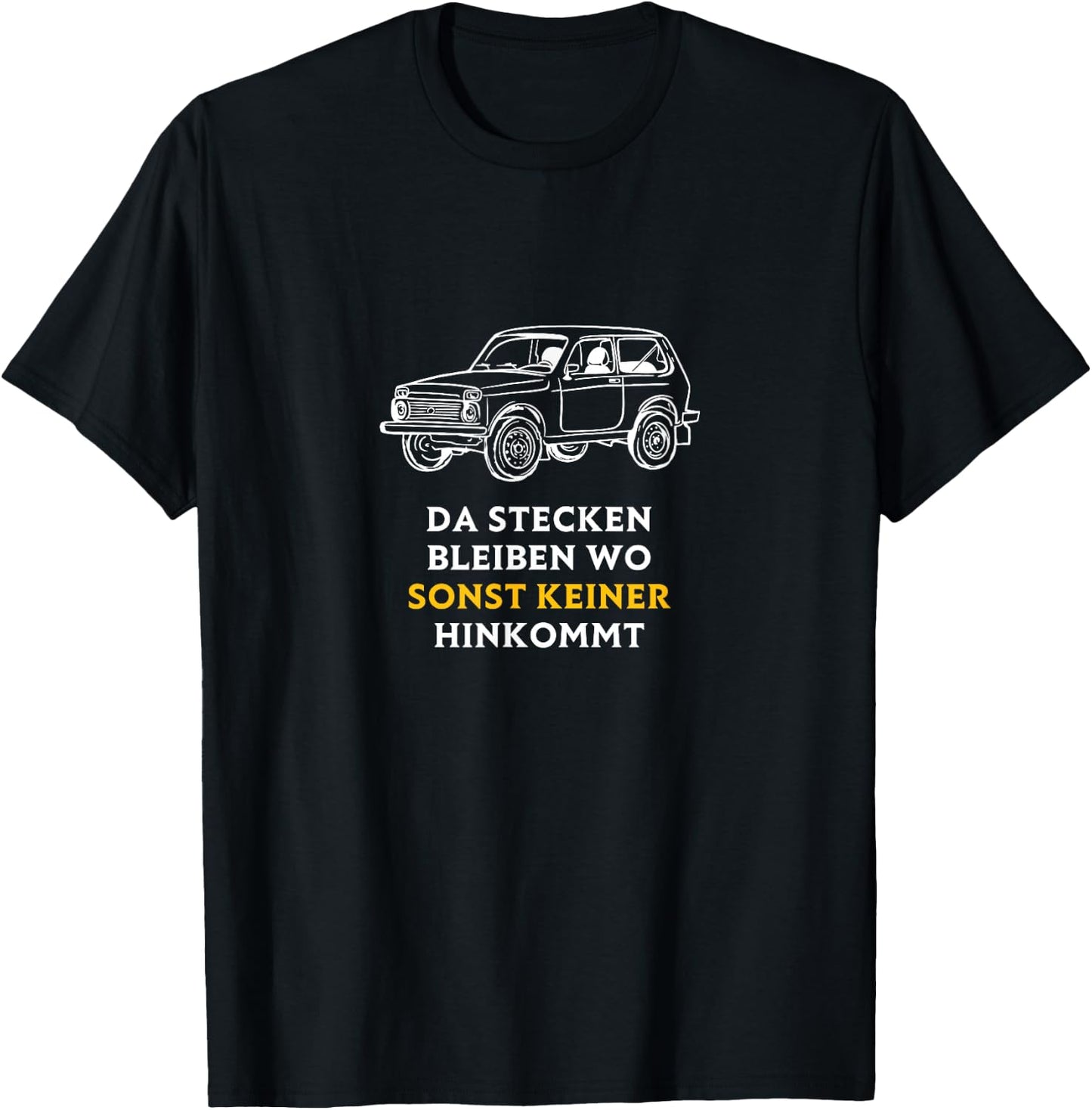 Lada Niva 4x4 Offroad Russland DDR Osten UdSSR Geländewage T-Shirt - T-Shirt | Black