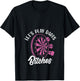 Let's Play Darts Bitches Dartboard Dart Player Women Grunge V-Neck T-Shirt - T-Shirt | Black