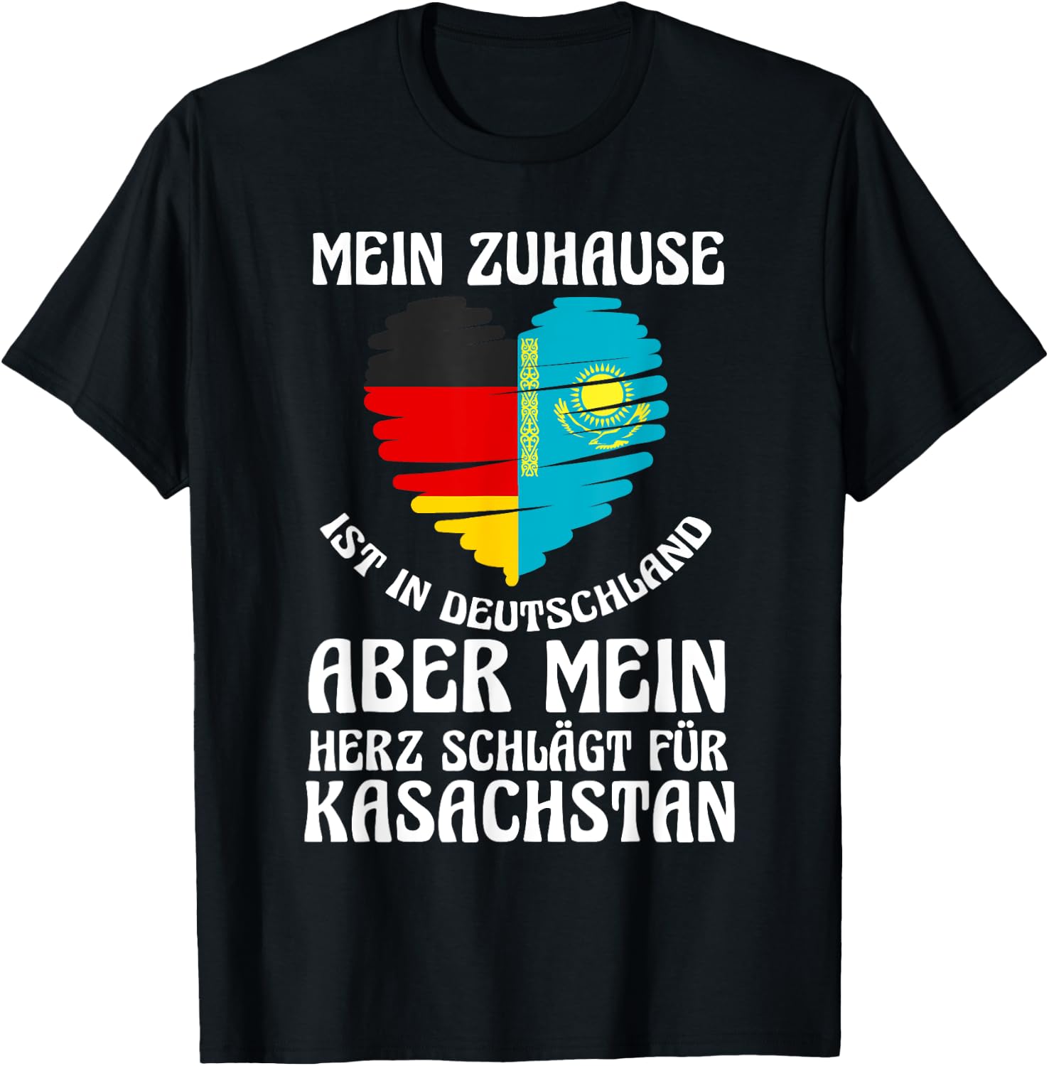 Kasachstan Deutschland T-Shirt - T-Shirt | Black