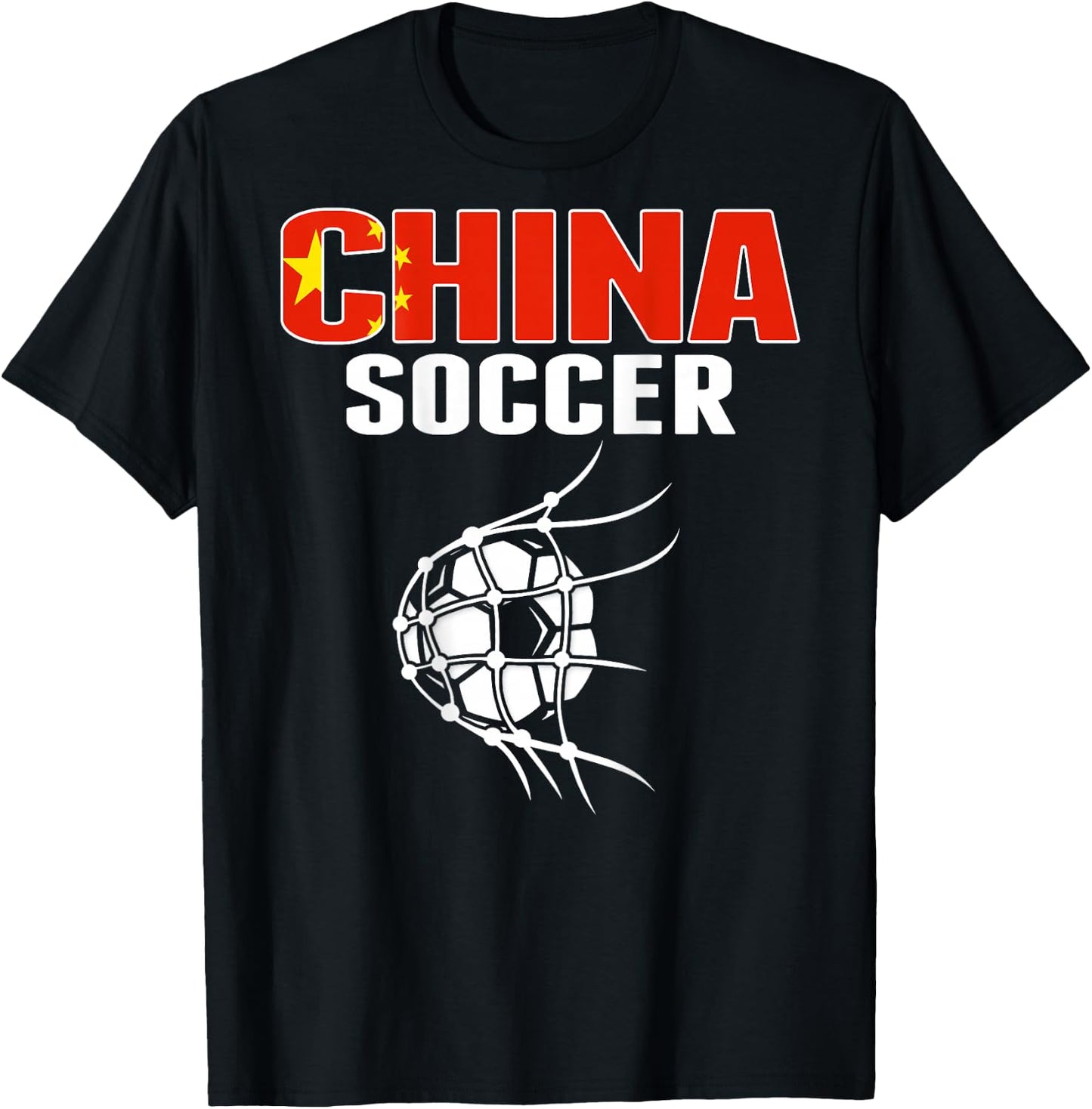 Proud China Soccer Fans Jersey Support Chinese Football Team T-Shirt - T-Shirt | Black