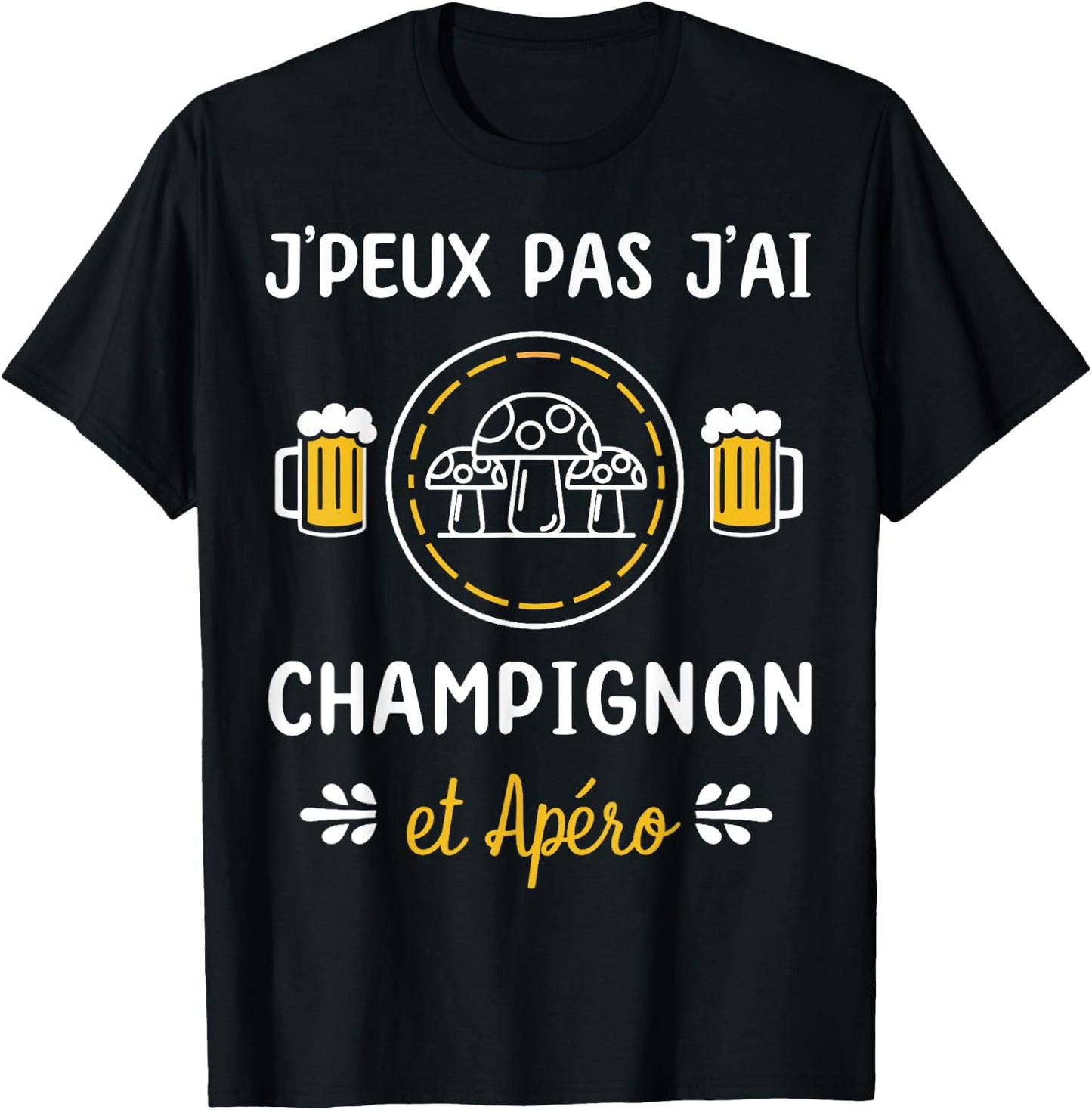 Je peux pas j'ai Mushroom T-Shirt - T-Shirt | Black