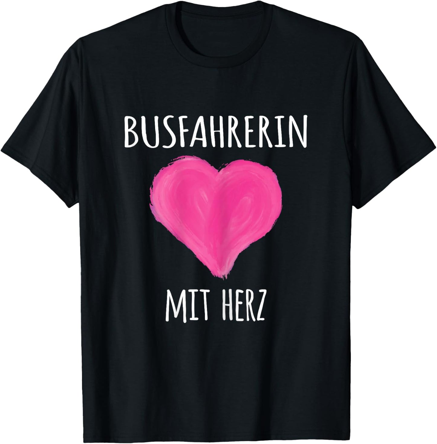 Busfahrerin Mit Herz T-Shirt - T-Shirt | Black