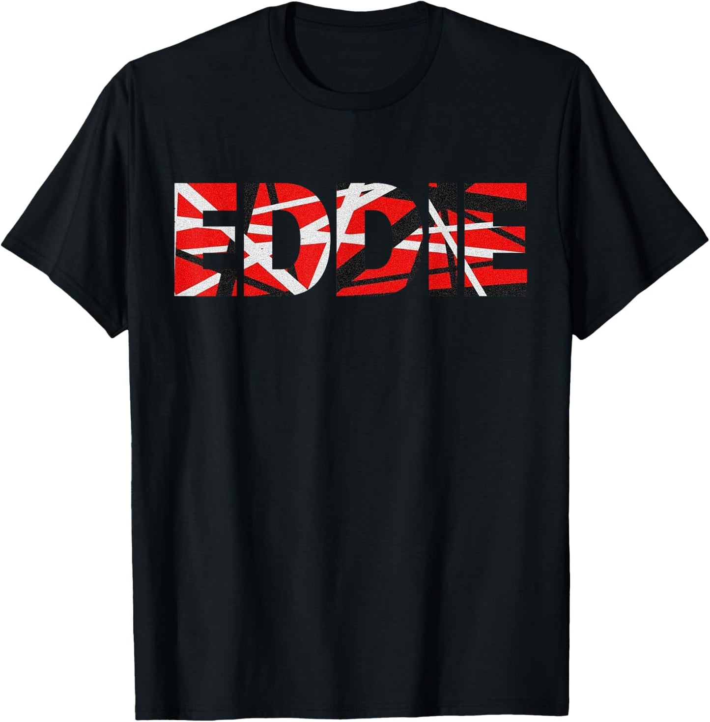 Retro Eddie Name Distressed 90s Classic Van Name Pride Gifts T-Shirt - T-Shirt | Black