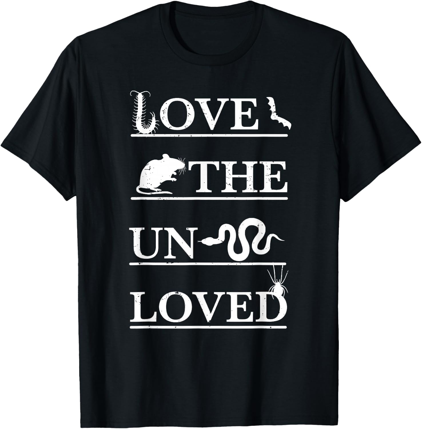 Love The Unloved Insects snake Lover Entomology Herpetology T-Shirt - T-Shirt | Black