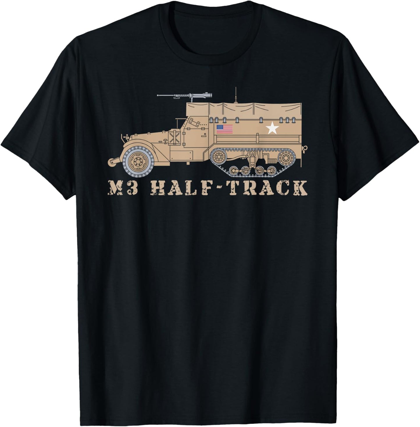 M3 Half Track WW2 American Military Truck T-Shirt - T-Shirt | Black