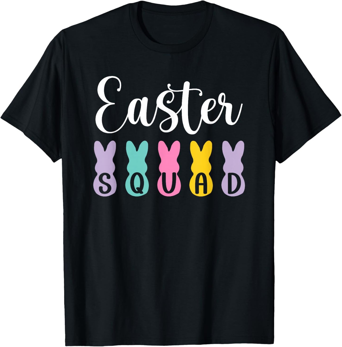 Happy Easter Bunny Easter Squad 2025 T-Shirt - T-Shirt | Black