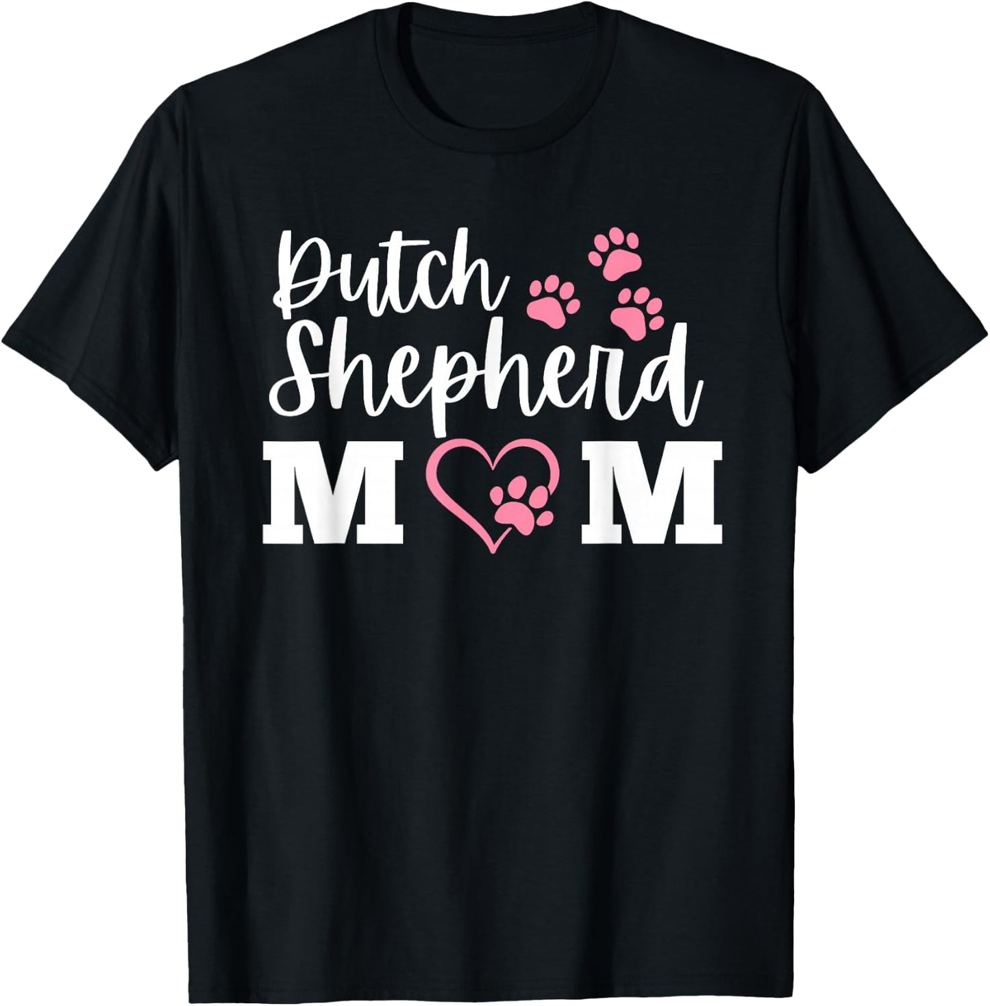 Cute Dutch Shepherd Mom, Dutch Shepherd Mama, Dutchie Mom T-Shirt - T-Shirt | Black