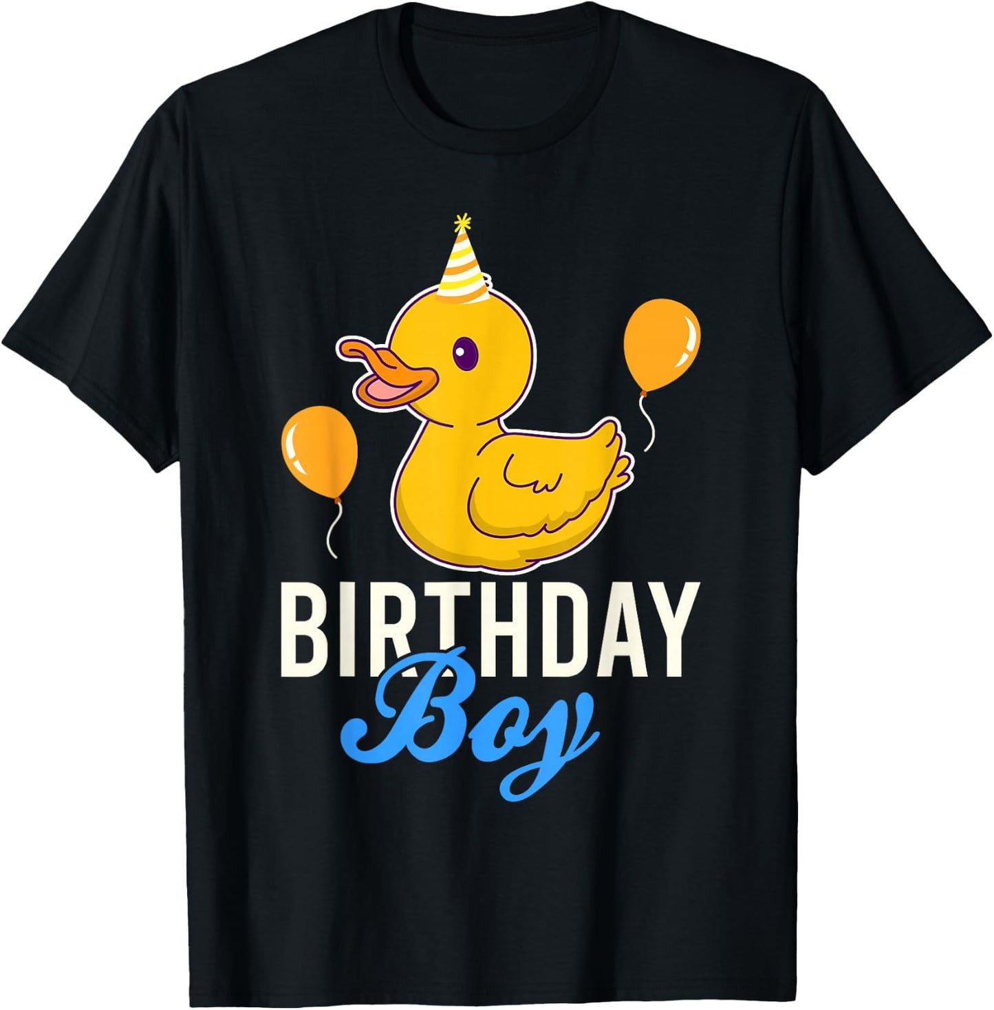 Cute Birthday Boy Duck T-Shirt - T-Shirt | Black