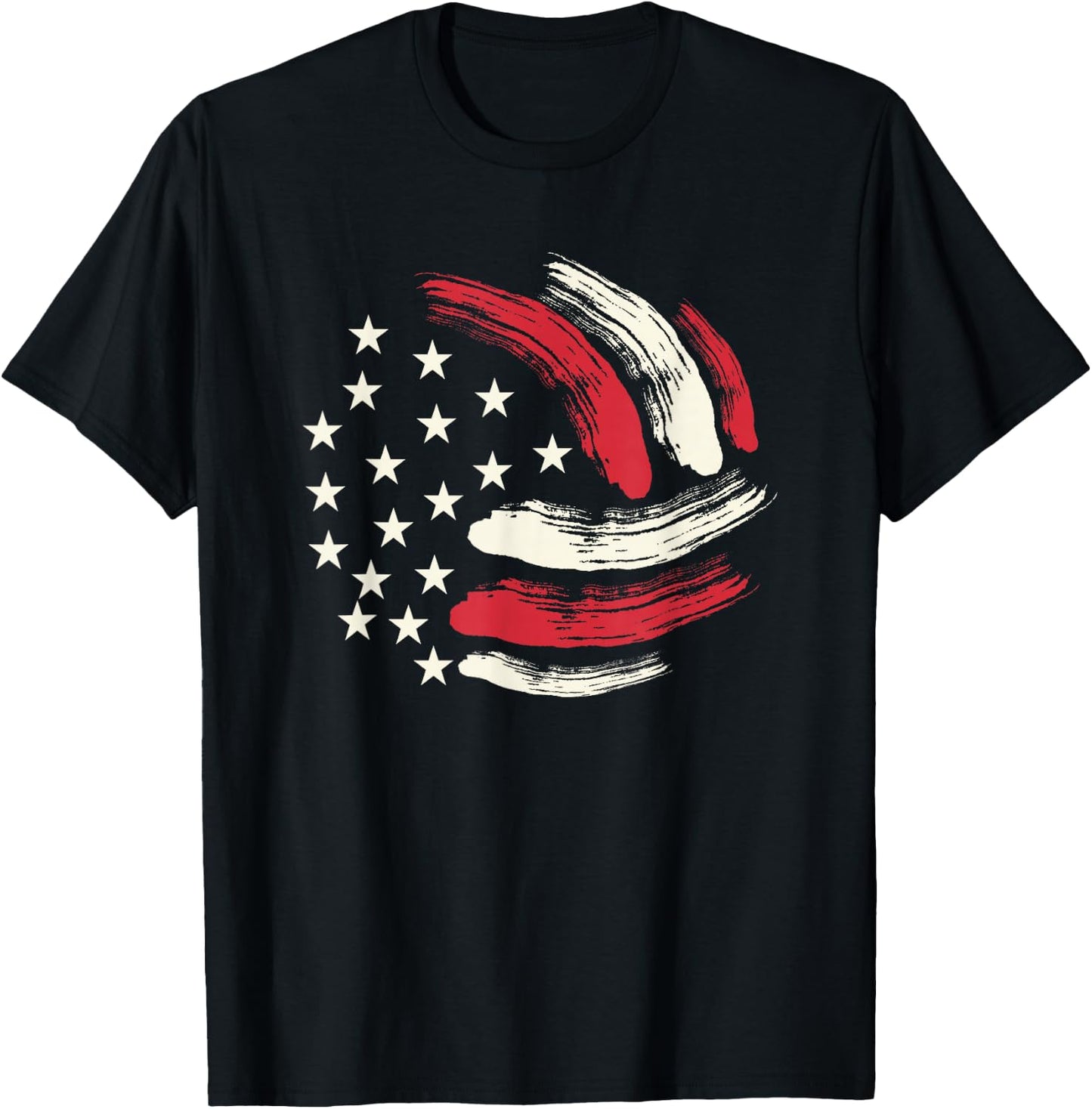 Patriotic Volleyball Gift Volleyball Team American Flag T-Shirt - T-Shirt | Black