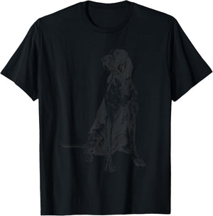 Sitting Dog Bracco Italiano Men Women Kids T-Shirt - T-Shirt | Black