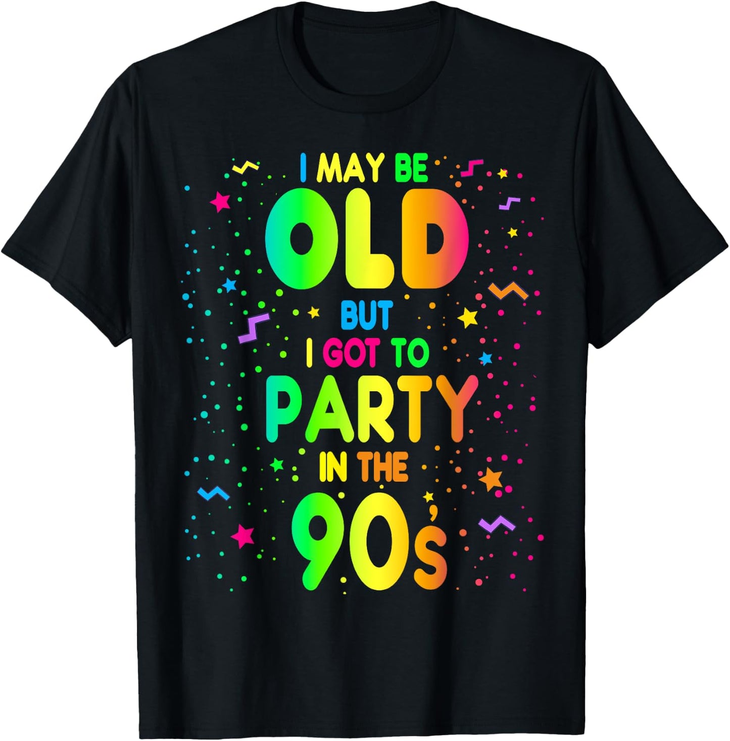 90s Design , Rave Outfit and 1990s Costume , Black T-Shirt - T-Shirt | Black