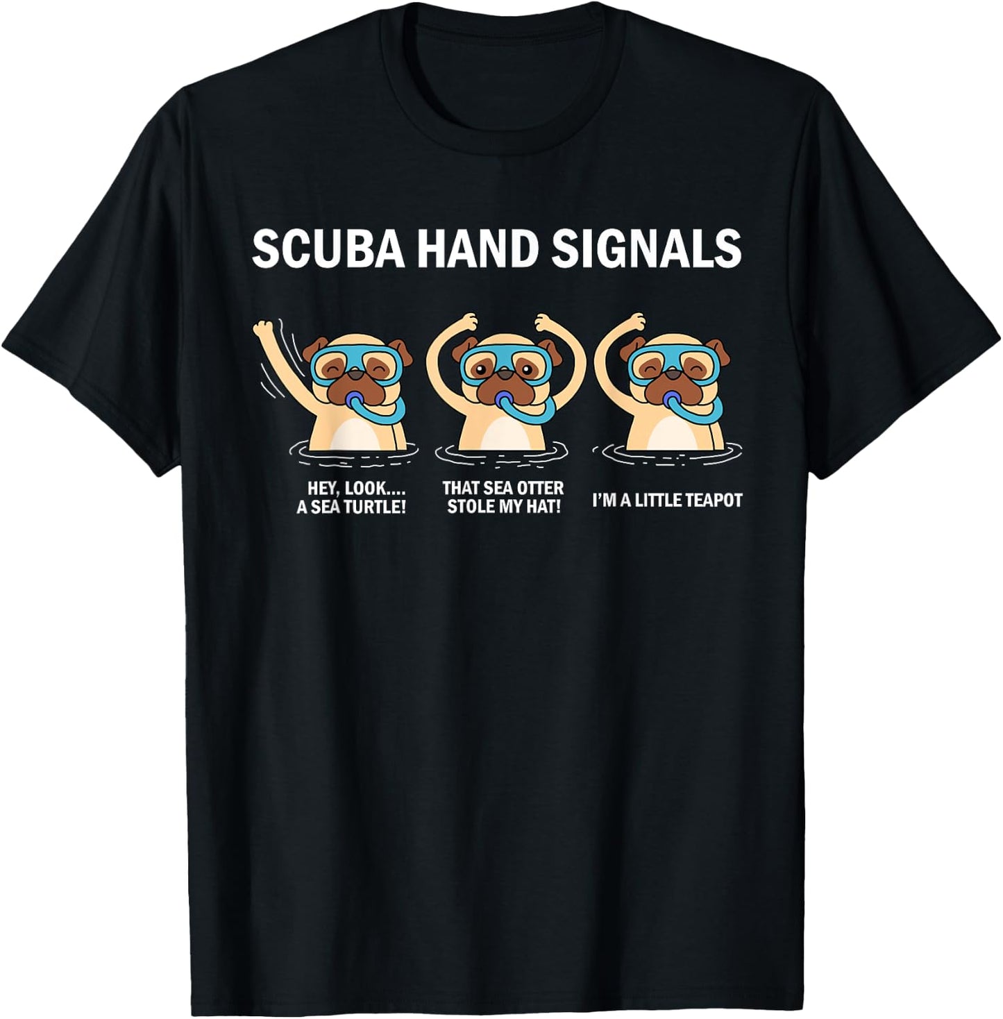 Scuba Hand Signals T-Shirt - T-Shirt | Black