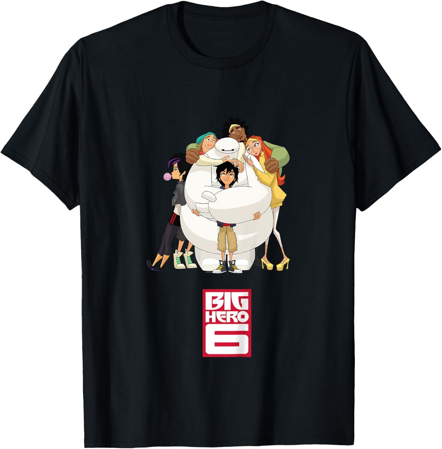 Kids Big Hero 6 Baymax Hug , Black, 2 T-Shirt - T-Shirt | Black