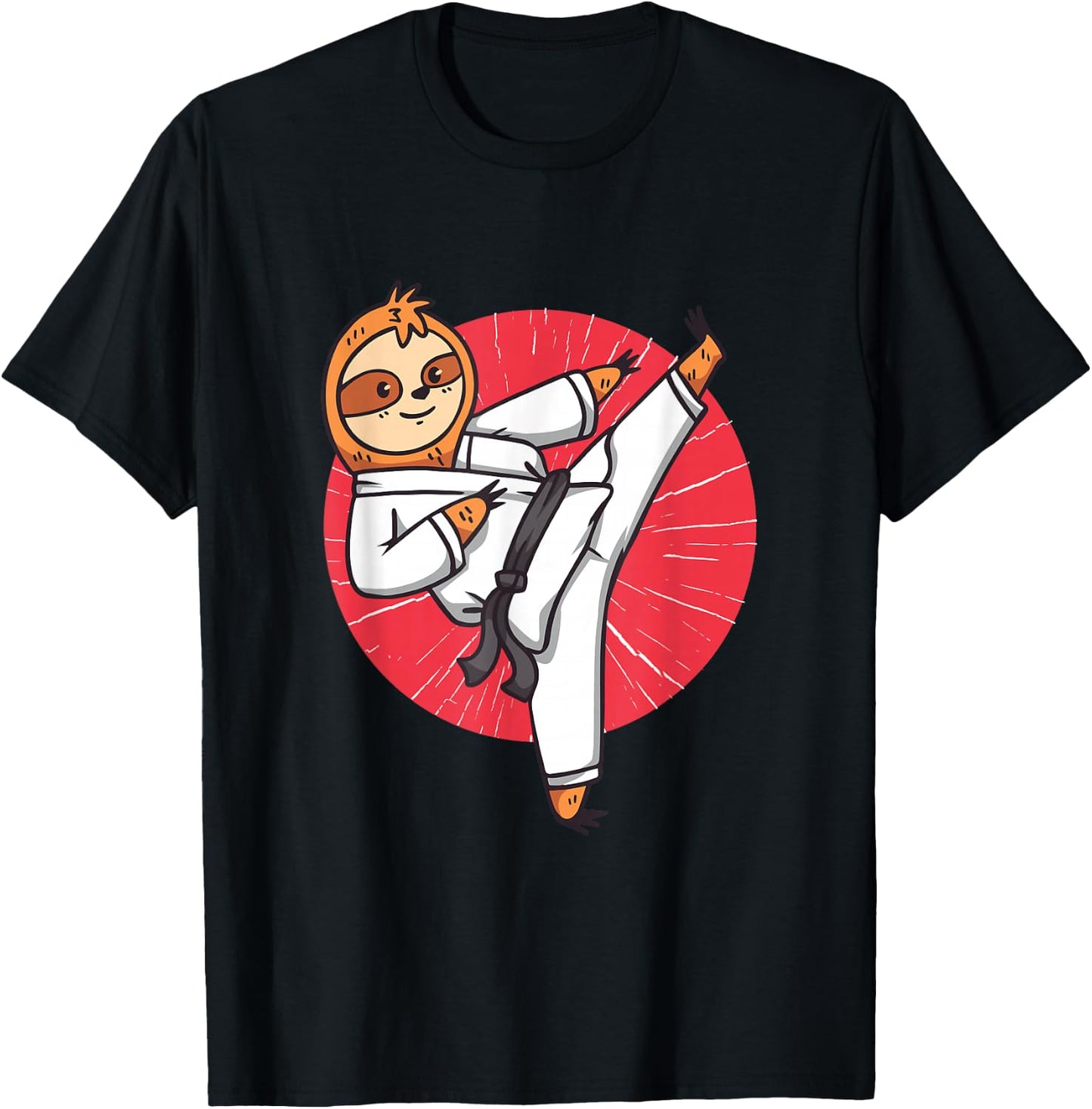 Cute Karate Sloth T-Shirt - T-Shirt | Black