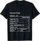 Funny Chicken Thigh Thanksgiving Nutritional Fact T-Shirt - T-Shirt | Black