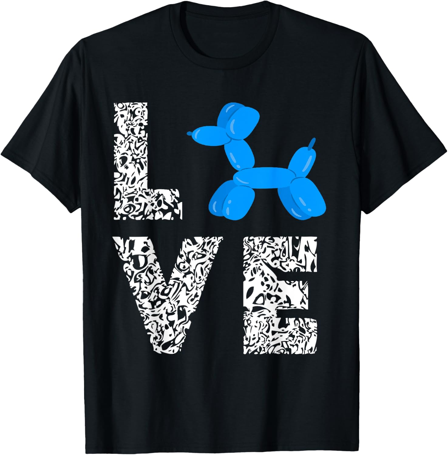 Amazing Balloon Benders Twisting Animals Leopard Dog Balloon Animal - -Adults, Black, Small T-Shirt - T-Shirt | Black