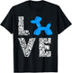 Amazing Balloon Benders Twisting Animals Leopard Dog Balloon Animal - -Adults, Black, Small T-Shirt - T-Shirt | Black