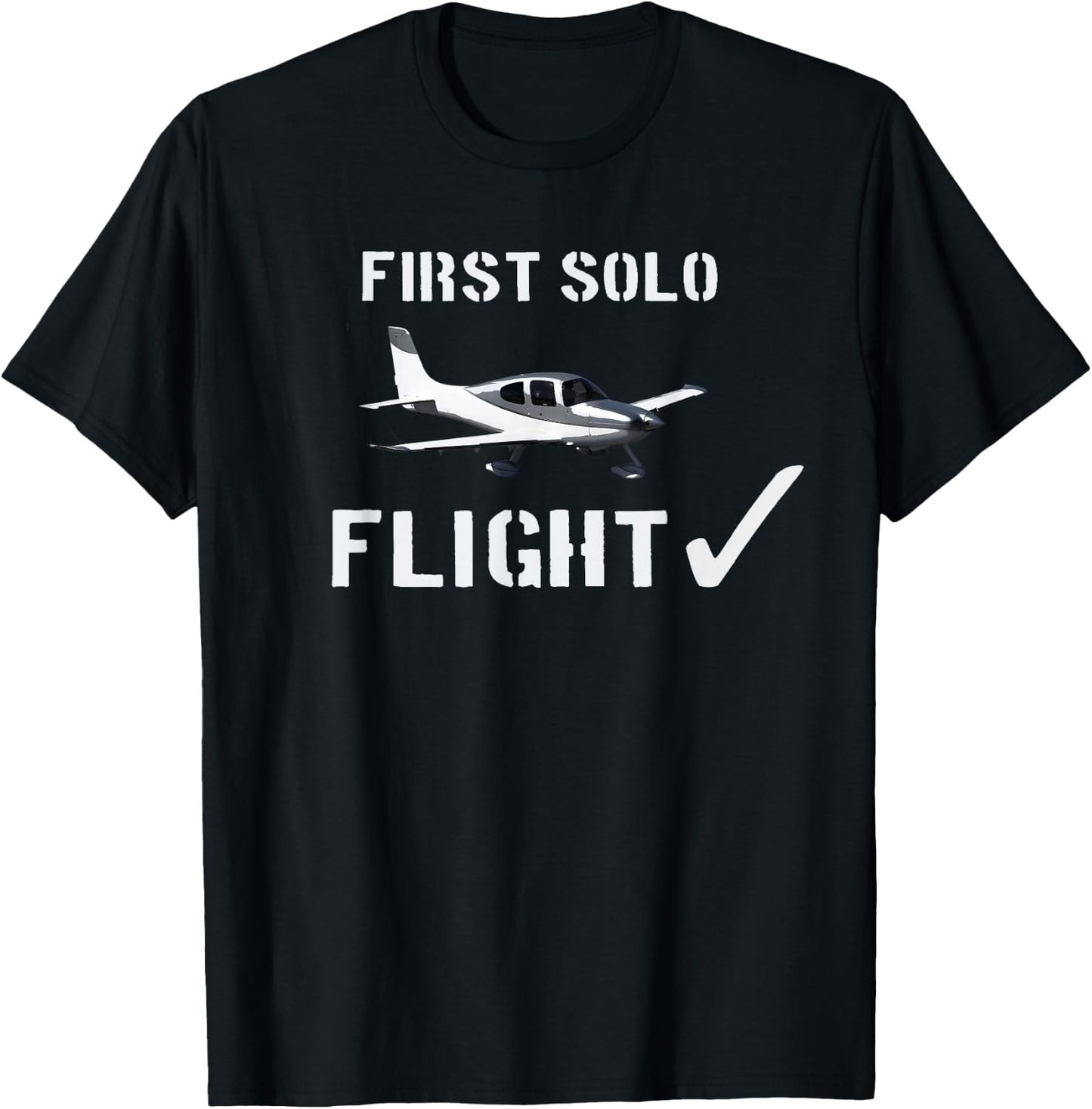 First Solo Flight T shirt New Pilot Gift T-Shirt - T-Shirt | Black